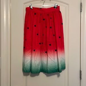 Watermelon midi skirt